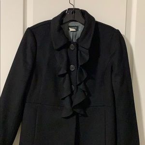 J Crew Ruffled Peacoat